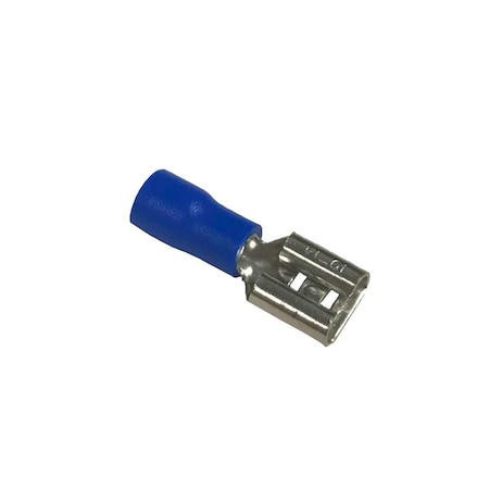 Remington Industries Quick Connect Terminals, Female, PVC Insulated, 14-16 AWG Gauge Wire, Tin-Plated Brss, Blue, 10 PK FDD2-250-10